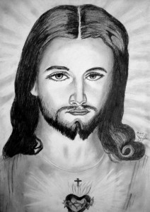 Drawing of Jesus Christ, by Hanna 'Usfur